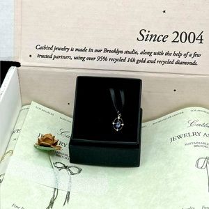 Vito's North Star Charm - Catbird x Vito's Gems Moonstone and Diamond 14K YG